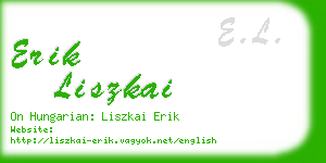 erik liszkai business card